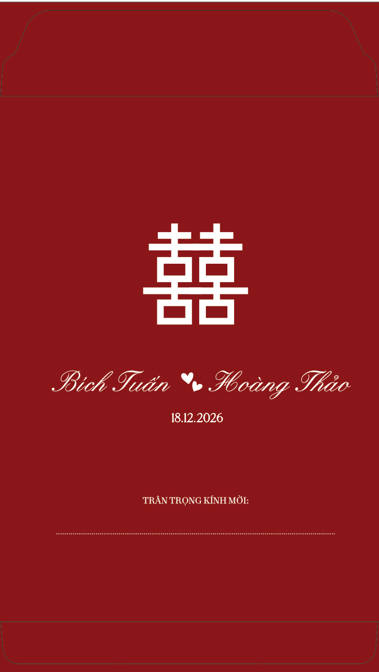 Vỏ thiệp cưới truyền thống